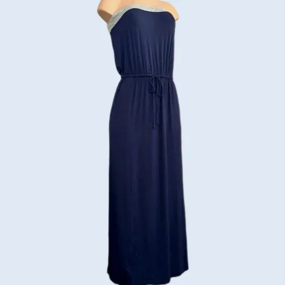 strapless jersey knit dress The Emma Infinity Dress in Modal Jersey Knit Denim Blue / S main image 1